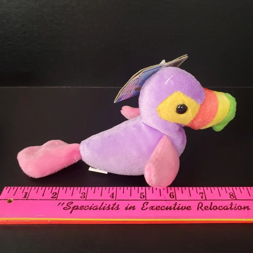 Tropical Tucan Bird 1996 Imperial Friendly Pebble Pets Plush W/ Old Tags